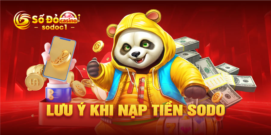 Lưu ý khi nạp tiền SODO
